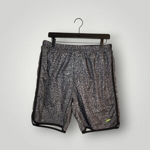 Speedo Swim Trunks Board Shorts Mens Large Built-In-Brief Surf Beach Heather L